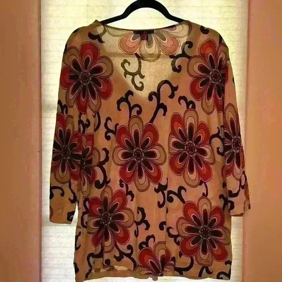 Silk August silk and cotton blend sweater. Sz 2x awesome transition piece - Picture 5 of 10